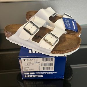 Birkenstock Arizona White Birko-Flor size 39